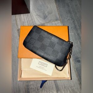 Louis Vuitton Graphite Key Pouch W/ Box & Dust Bag